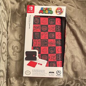 Super Mario Red & Black Nintendo Switch Protection Case Kit